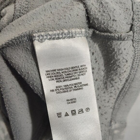 Columbia Fleece 1/4 Zip Jacket Women Size M Grey Leopard Animal Print FLAWS - Picture 6 of 10